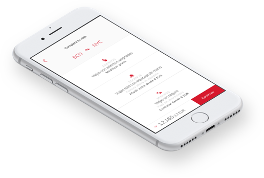 Animation showing the booking management steps on the app