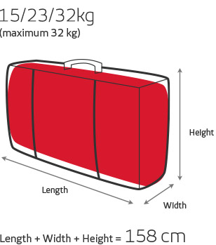 158cm baggage