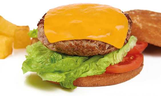 Hamburguesa con todos los acompañamientos