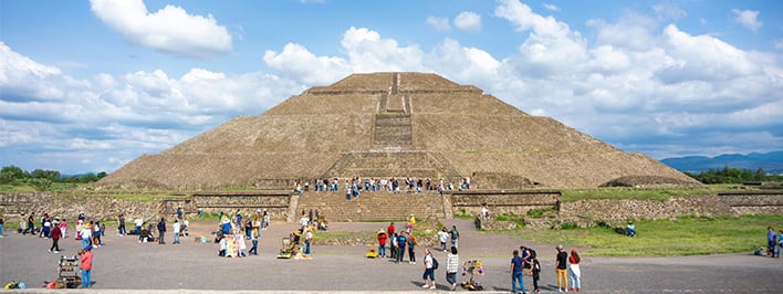 Panoramic view of the pre-Hispanic city of Teotihuacán