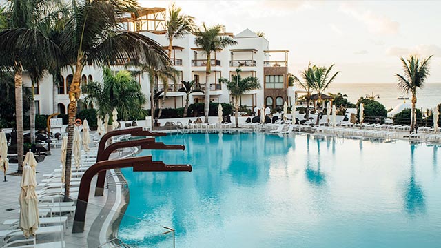 View of the pool at Princesa Yaiza Suite Hotel Resort.