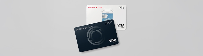 La imagen muestra dos tarjetas crédito