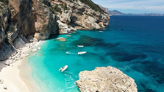 The image shows a couple in a pool